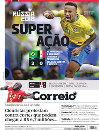 Capa do jornal Correio 03/07/2018