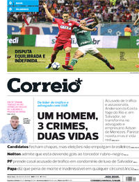 Capa do jornal Correio 03/08/2018
