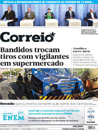 Capa do jornal Correio 03/10/2018