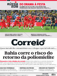 Capa do jornal Correio 04/07/2018