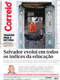 Capa do jornal Correio 04/09/2018