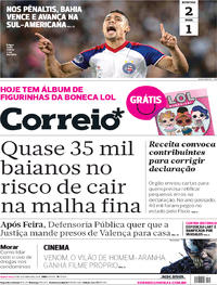 Capa do jornal Correio 04/10/2018