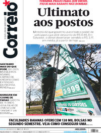 Capa do jornal Correio 05/06/2018