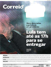 Capa do jornal Correio 06/04/2018