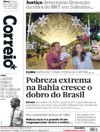 Capa do jornal Correio 06/12/2018