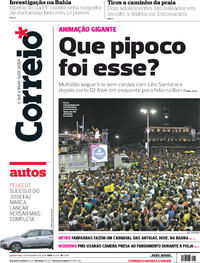 Capa do jornal Correio 07/02/2018