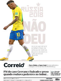 Capa do jornal Correio 07/07/2018