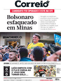 Capa do jornal Correio 07/09/2018