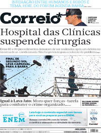 Capa do jornal Correio 07/11/2018