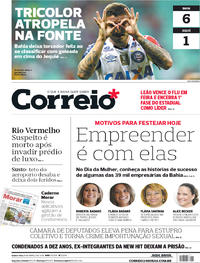 Capa do jornal Correio 08/03/2018