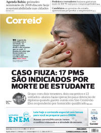 Capa do jornal Correio 08/08/2018