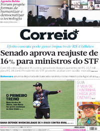 Capa do jornal Correio 08/11/2018
