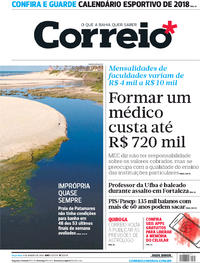 Capa do jornal Correio 09/01/2018