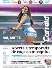 Capa do jornal Correio 09/12/2018