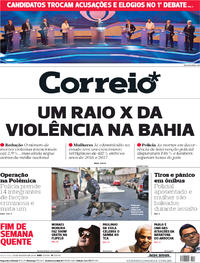 Capa do jornal Correio 10/08/2018