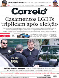 Capa do jornal Correio 10/11/2018