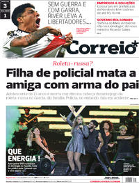 Capa do jornal Correio 10/12/2018