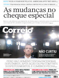 Capa do jornal Correio 11/04/2018