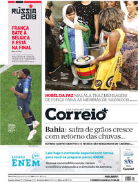 Capa do jornal Correio 11/07/2018