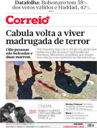 Capa do jornal Correio 11/10/2018