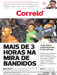 Capa do jornal Correio 11/12/2018