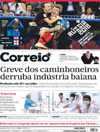 Capa do jornal Correio 12/07/2018