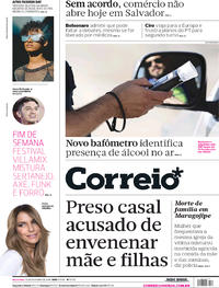 Capa do jornal Correio 12/10/2018