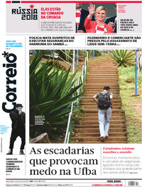 Capa do jornal Correio 13/07/2018