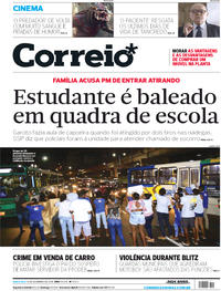 Capa do jornal Correio 13/09/2018