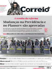 Capa do jornal Correio 13/12/2018