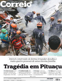 Capa do jornal Correio 14/03/2018