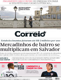 Capa do jornal Correio 14/07/2018