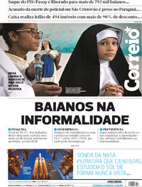 Capa do jornal Correio 14/08/2018