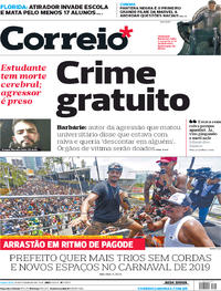 Capa do jornal Correio 15/02/2018
