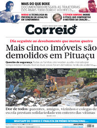 Capa do jornal Correio 15/03/2018