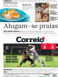 Capa do jornal Correio 15/04/2018