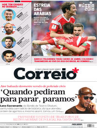 Capa do jornal Correio 15/06/2018