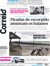 Capa do jornal Correio 15/09/2018