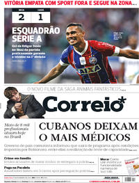 Capa do jornal Correio 15/11/2018