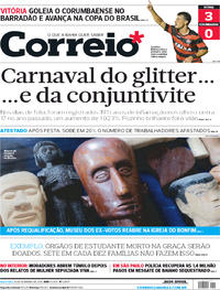 Capa do jornal Correio 16/02/2018