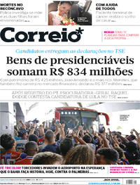 Capa do jornal Correio 16/08/2018