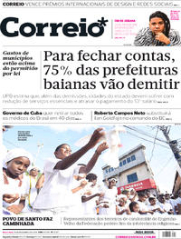 Capa do jornal Correio 16/11/2018