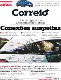 Capa do jornal Correio 17/03/2018