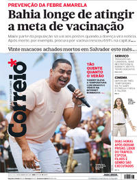 Capa do jornal Correio 18/01/2018