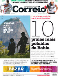Capa do jornal Correio 18/02/2018