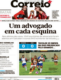 Capa do jornal Correio 18/03/2018