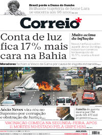 Capa do jornal Correio 18/04/2018