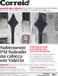 Capa do jornal Correio 18/09/2018