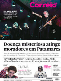 Capa do jornal Correio 18/10/2018