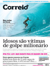 Capa do jornal Correio 18/12/2018